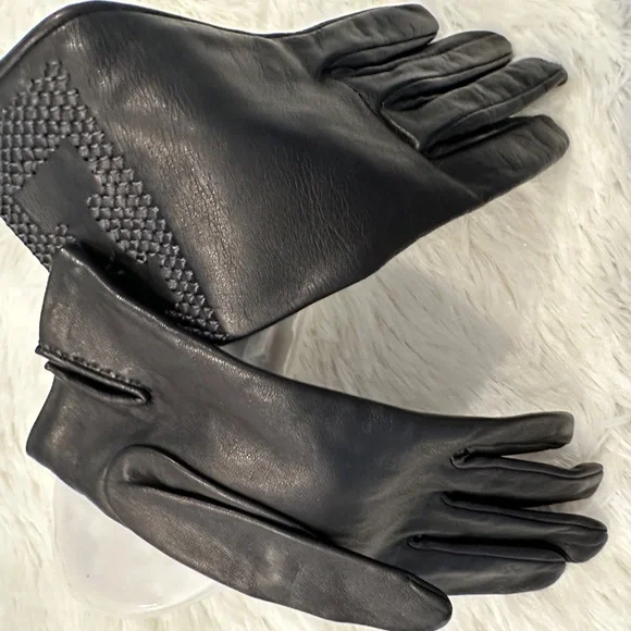 Dark Brown Hermes Leather Gloves Size 7 - Picture 4 of 4